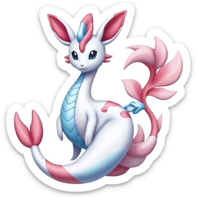 Milotic-Sylveon-Primarina-Dragonair-Pokémon full body sticker