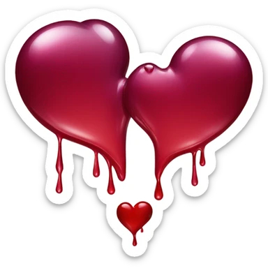 Crying hearts sticker