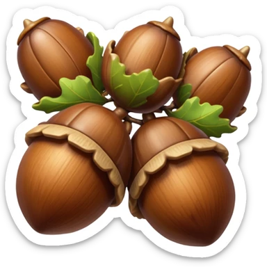oak acorns sticker