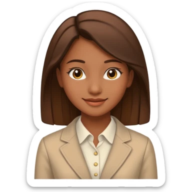 Mujer adolescente morena con ropa super elegante sticker