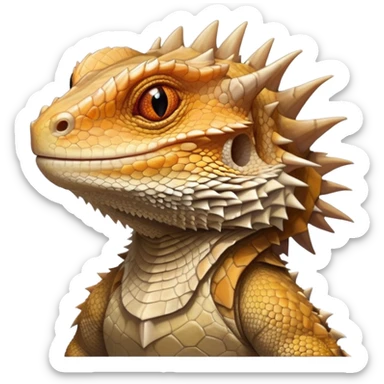 cinematic-noble-bearded-dragon-portrait-emoji,-poised-and-regal,-with-a-robust,-angular-build-and-a-textured,-scaled-hide-in-earthy-olive-and-sandy-tones,-a-prominent-spiky-'beard'-beneath-its-chin-and-a-keen,-alert-gaze,-simplified sticker