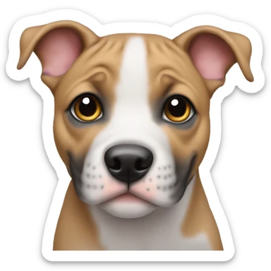 staffy puppy  sticker