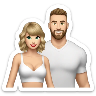 Taylor Swift and Travis Kelce sticker