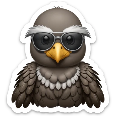 vulture wearing sunglasses sticker