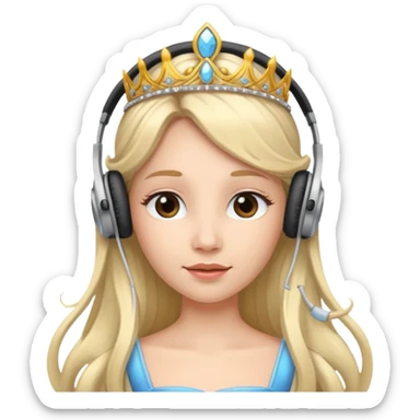 Headphones princess sticker