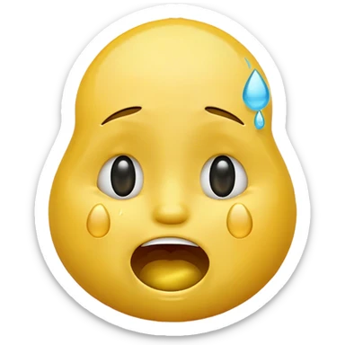 Laughing emoji with a sad emoji  sticker