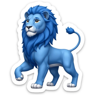 Un emoi sa semene cu stema lui chelsea un leu albastru  sticker