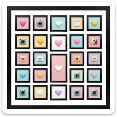 girly framed gallery of photos sticker