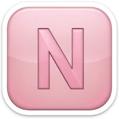Netflix aesthetic "N" logo in pastel pink sticker