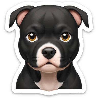 Black stafford shire bullterrier sticker