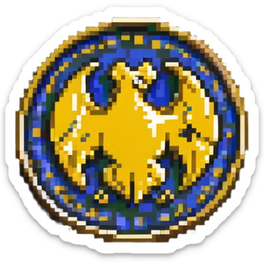 Wu-Tang Clan logo on a gold coin sticker