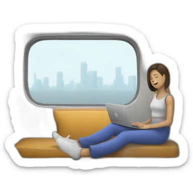 Une personne assise sur un canapé en train d'écouter avec un air sérieux comme 🧐 sticker