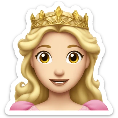 Princess Aurora with gold tiara  sticker