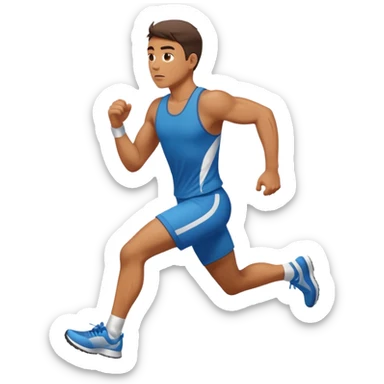 Man trying to catch up to car sticker