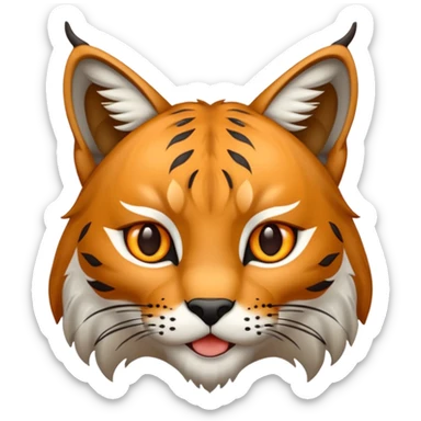 een lynx en vos sticker