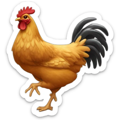 Chiken run fast sticker