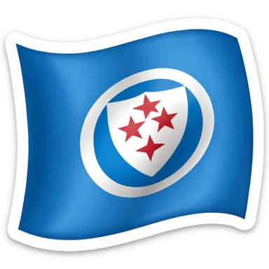 Vorrei creare una piccola bandiera per un emoji una bandiera del Napoli con i suoi colori e la sua N particola in modo che si capisca che sia del Napoli sticker