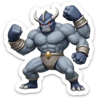 Coalossal-Machamp-Rhypherior-Onix-Pokémon, full body sticker