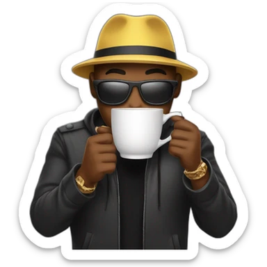 gangsta with a cup of lane sticker