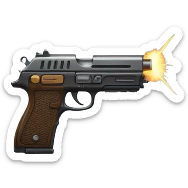 pistol with lazer scope sticker