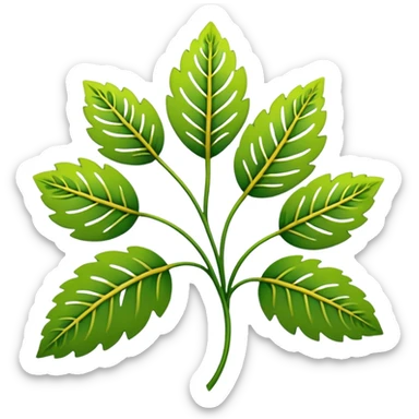 dull green leaves & dull colorful flowers filigree design, leaf shapes, flower shapes, nature shapes, toxic nature, toxic plants sticker