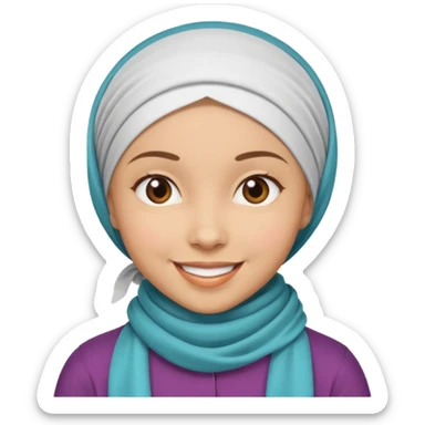 Başörtü Kapalı kız suratı sticker