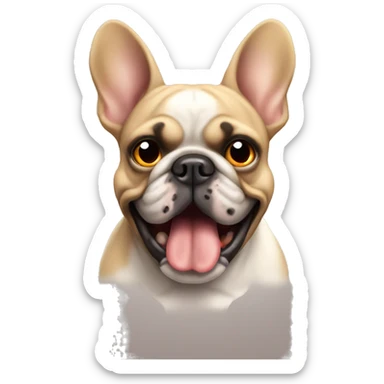 Angry french bulldog sticker