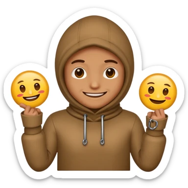 A emoji robber but The police handcuffs him sticker