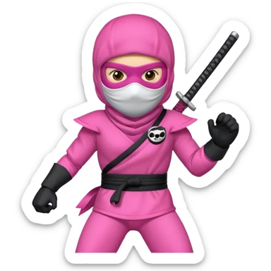 Pink ninja 500 sticker