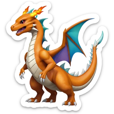 Noivern-Marowak-Charizard-Lugia-Fakémon-hybrid-creature (full body)  sticker