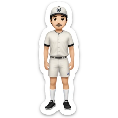 Curly hair short facial hair Washington Bridge Jersey white socks cover up the ankle legs and knees a right arm sleeve on your right arm sticker