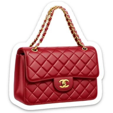 chanel dark red bag sticker
