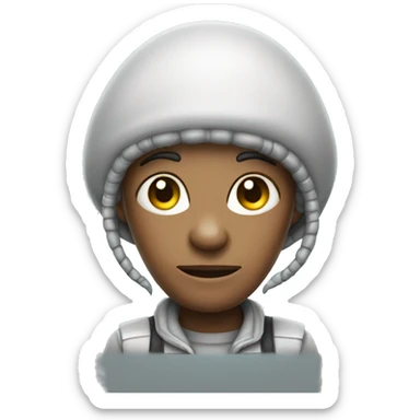 aliens with a pigtail and a skullcap sticker