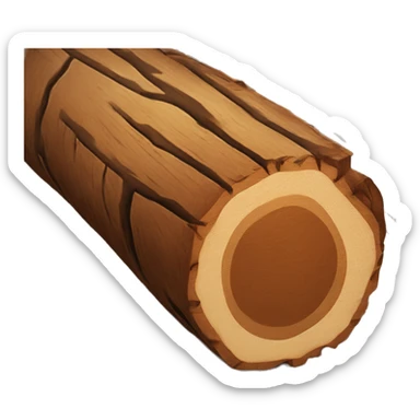 Wooden log sticker
