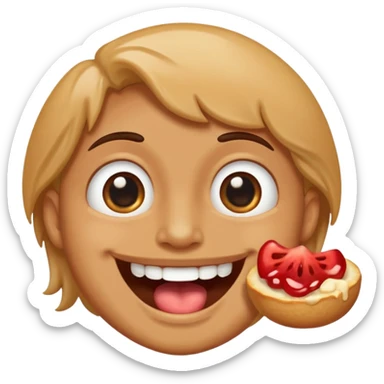 face with a drooling mouth and happy eyes, expressing delight at something delicious sticker