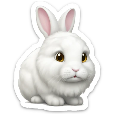blanc de hotot bunny sticker