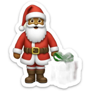 Santa Claus with presents sticker