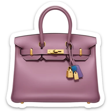 hermes birkin mauve color gold hardware sticker