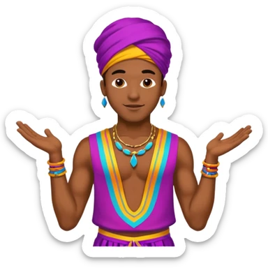 black man festival dancer sticker