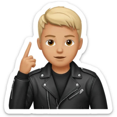 Biker Boy with calling sticker