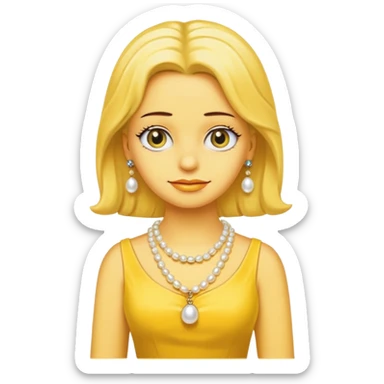 lisa Simpson yellow dress with neckless sticker