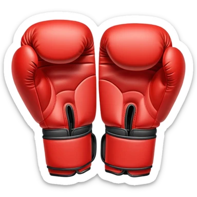 A pair of boxing gloves padded and rounded sticker