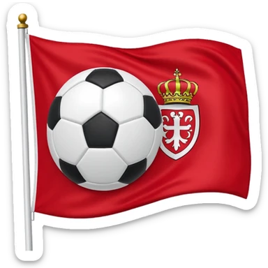 Royal antwerp fc flage whit read and a football sticker