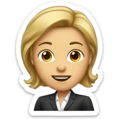 female attorney pointing finger sticker