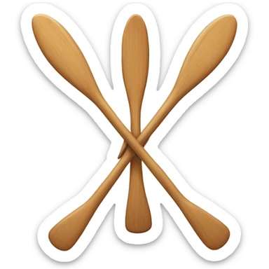 One canoe paddle with multiple helping hands reaching toward i sticker