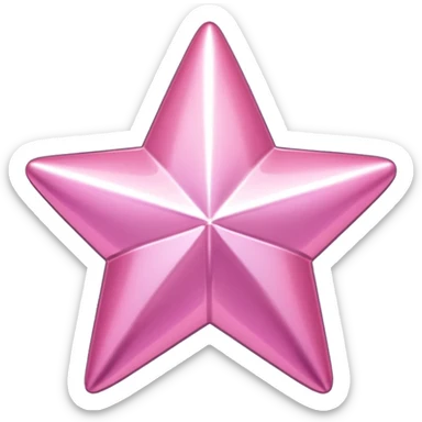 pink metallic star sticker