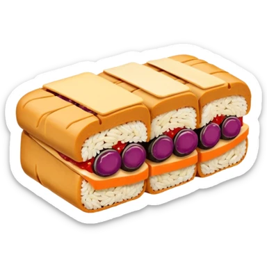 Peanut butter jelly sushi sticker