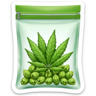 weed buds pack zip transparent sticker