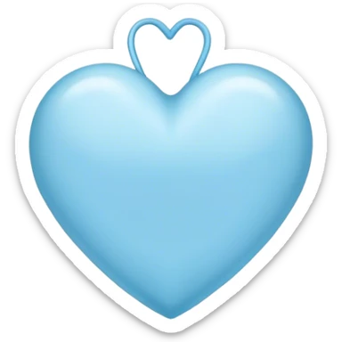 Light blue heart ￼ sticker
