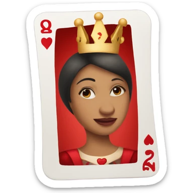 Queen of hearts card  sticker
